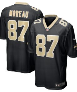 Foster Moreau New Orleans Saints  Game Jersey  Black 1