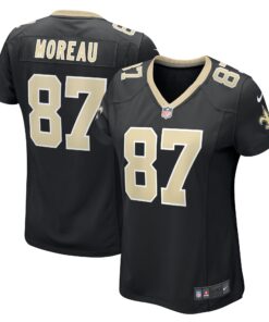 Foster Moreau New Orleans Saints  Women_s Team Game Jersey   Black