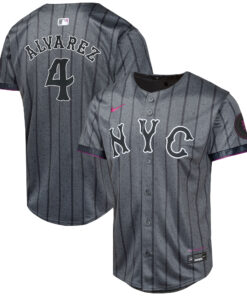 Francisco Alvarez New York MetsYouth 2024 City Connect Limited Player Jersey  Graphite