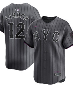 Francisco Lindor New York Mets2024 City Connect Limited Player Jersey  Graphite