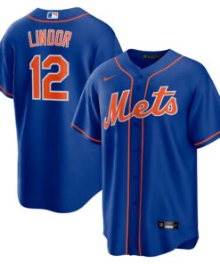 Francisco Lindor New York MetsAlternate Replica Player Jersey  Royal