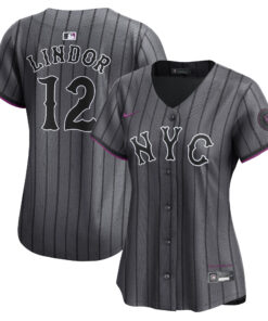 Francisco Lindor New York MetsWomen_s 2024 City Connect Limited Player Jersey  Graphite