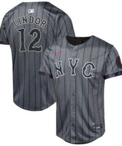 Francisco Lindor New York MetsYouth 2024 City Connect Limited Player Jersey  Graphite