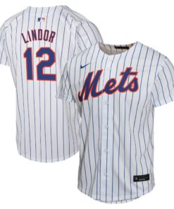 Francisco Lindor New York MetsYouth Home Game Player Jersey  White
