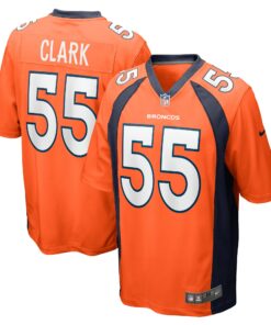 Frank Clark Denver Broncos  Team Game Jersey   Orange