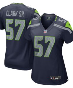 Frank Clark Seattle Seahawks  Women_s  Game Jersey  College Navy