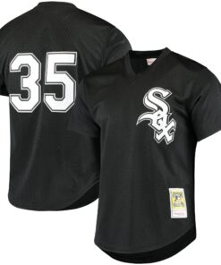Frank Thomas Chicago White Sox Mitchell amp Ness Cooperstown Mesh Batting Practice Jersey  Black
