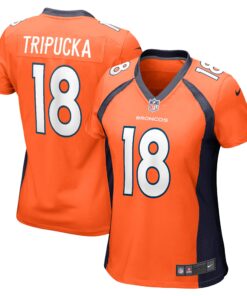 Frank Tripucka Denver Broncos  Women_s Retired Player Jersey  Orange 1