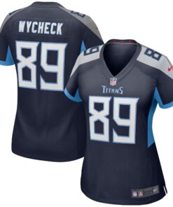 Frank Wycheck Tennessee Titans  Women_s Game Retired Player Jersey  Navy