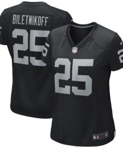 Fred Biletnikoff Las Vegas Raiders  Women_s Game Retired Player Jersey  Black