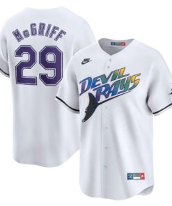 Fred McGriff Tampa Bay RaysThrowback Cooperstown Limited Jersey  White