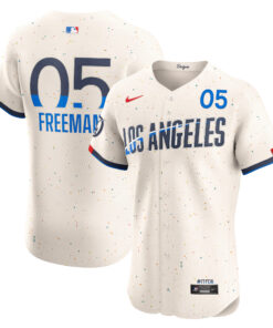 Freddie Freeman Los Angeles DodgersCity Connect Elite Player Jersey  Cream