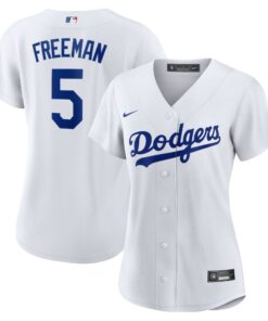 Freddie Freeman Los Angeles DodgersWomen_s Replica Player Jersey  White