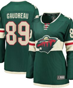 Frederick Gaudreau Minnesota Wild Fanatics Women_s Home Breakaway Player Jersey  Green