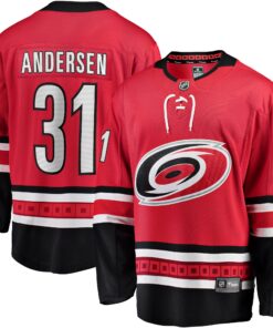 Frederik Andersen Carolina Hurricanes Fanatics Alternate Breakaway Player Jersey  Red