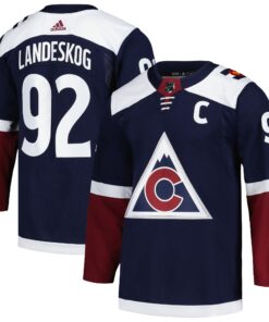 Gabriel Landeskog Colorado Avalanche Alternate Primegreen Authentic Player Jersey  Navy