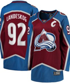 Gabriel Landeskog Colorado Avalanche Fanatics Women_s Captain Patch Home Breakaway Player Jersey  Burgundy