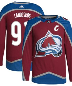 Gabriel Landeskog Colorado Avalanche  Primegreen Authentic Player Jersey  Burgundy