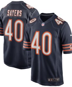 Gale Sayers Chicago Bears  Game Retired Player Jersey  Navy