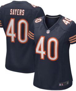 Gale Sayers Chicago Bears  Women_s Game Retired Player Jersey  Navy