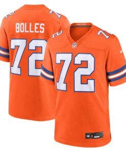 Garrett Bolles Denver Broncos  Mile High Collection 1977 Throwback Player Game Jersey  Orange 1
