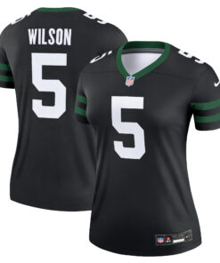 Garrett Wilson New York Jets  Women_s Alternate Legend Jersey  Legacy Black