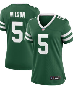Garrett Wilson New York Jets  Women_s Game Jersey  Legacy Green 1