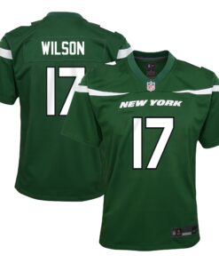 Garrett Wilson New York Jets  Youth Game Jersey  Green 1
