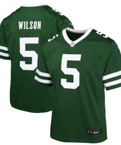 Garrett Wilson New York Jets  Youth Game Jersey  Legacy Green