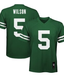 Garrett Wilson New York Jets Youth Replica Player Jersey  Legacy Green