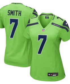 Geno Smith Seattle Seahawks  Women_s  Game Jersey  Neon Green