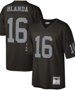 George Blanda Las Vegas Raiders Mitchell amp Ness Legacy Replica Jersey  Black