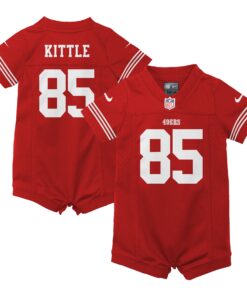 George Kittle San Francisco 49ers  Infant Romper Game Jersey  Scarlet