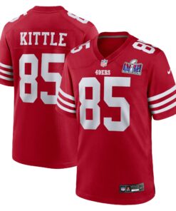 George Kittle San Francisco 49ers  Super Bowl LVIII Game Jersey  Scarlet
