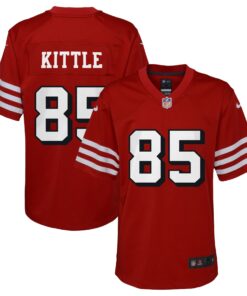 George Kittle San Francisco 49ers  Youth Game Jersey  Scarlet