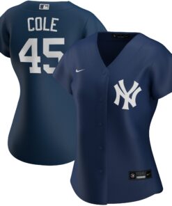 Gerrit Cole New York YankeesWomen_s Alternate Replica Player Jersey  Navy