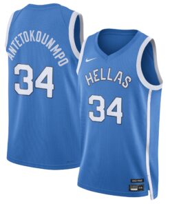 Giannis Antetokounmpo Greece Basketball 2024 Summer Olympics Player Limited Basketball Jersey - Blue