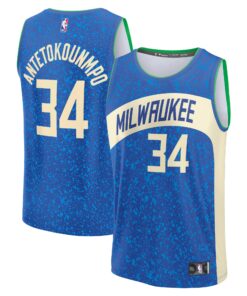 Giannis Antetokounmpo Milwaukee Bucks Fanatics Fast Break Jersey - Royal - City Edition