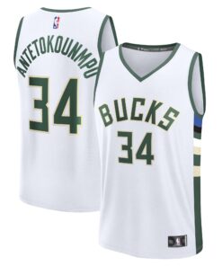 Giannis Antetokounmpo Milwaukee Bucks Fanatics Fast Break Replica Player Jersey - Association Edition - White