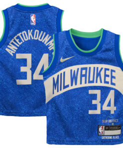 Giannis Antetokounmpo Milwaukee Bucks Infant Swingman Replica Jersey - City Edition - Royal