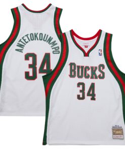 Giannis Antetokounmpo Milwaukee Bucks Mitchell &amp Ness 201314 Hardwood Classics Swingman Jersey - White