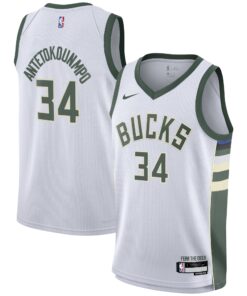 Giannis Antetokounmpo Milwaukee Bucks Youth Swingman Jersey - Association Edition - White