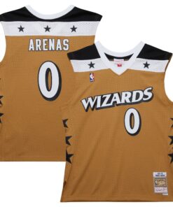 Gilbert Arenas Washington Wizards Mitchell &amp Ness 200607 Hardwood Classics Swingman Jersey - Gold