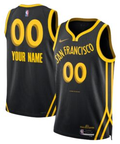  Golden State Warriors Unisex 202324 Custom Swingman Jersey - Black - City Edition