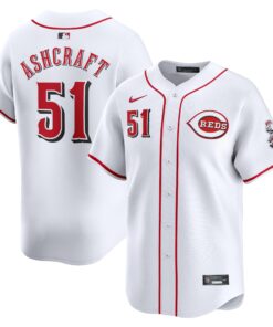 Graham Ashcraft Cincinnati RedsHome Limited Player Jersey  White