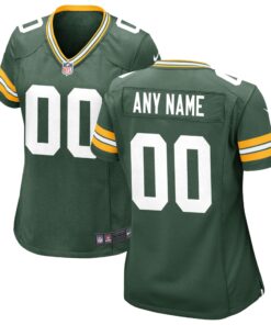 Green Bay Packers  Women_s Custom Game Jersey  Green