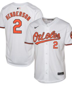 Gunnar Henderson Baltimore OriolesYouth Home Limited Jerseynbspâ€“ White