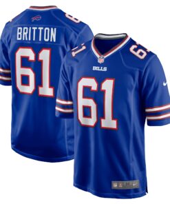 Gunner Britton Buffalo Bills  Game Jersey   Royal