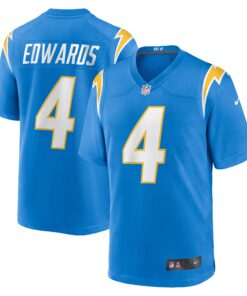 Gus Edwards Los Angeles Chargers   Game Jersey   Powder Blue