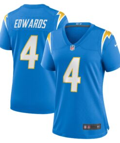 Gus Edwards Los Angeles Chargers  Women_s  Game Jersey   Powder Blue